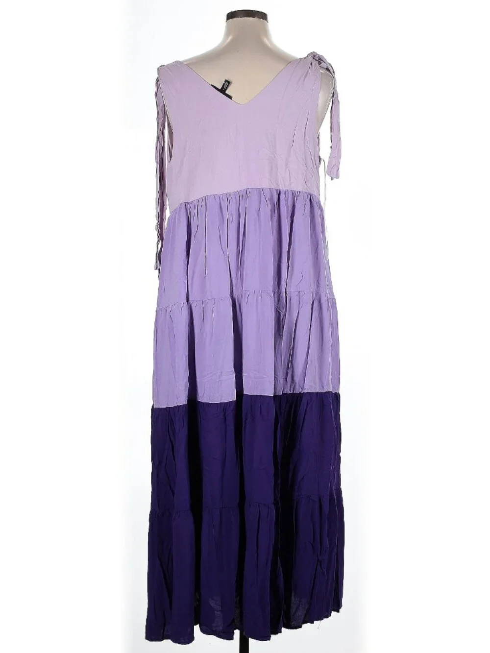 Eloquii tiered maxi dress in purple hues, size 16 - Picture 3 of 5